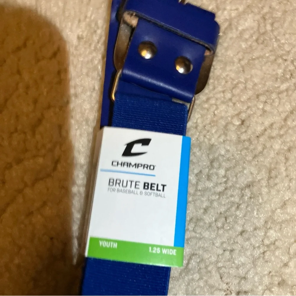 Champro Brute Youth Baseball Softball Belt Blue 1.25” Wide NWT